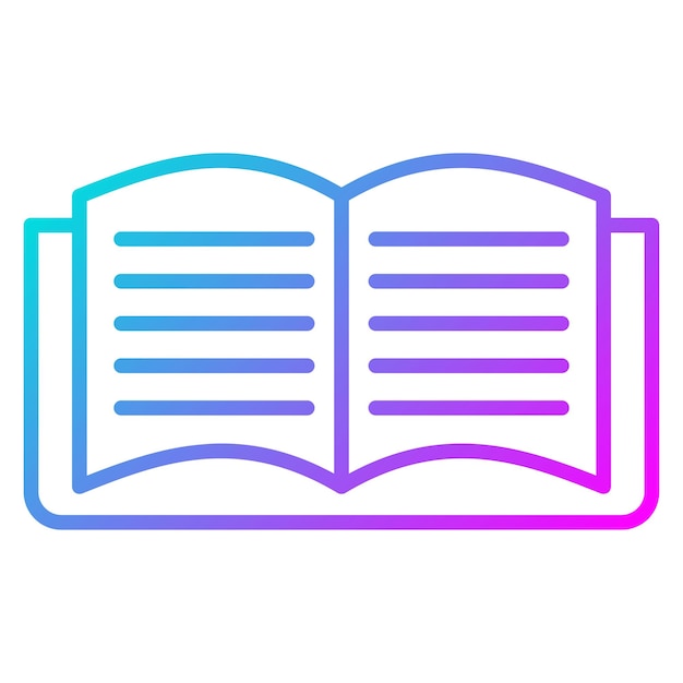 El icono vectorial del libro se puede usar para el conjunto de iconos de literatura