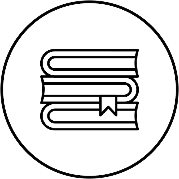 El icono vectorial de libros se puede utilizar para el conjunto de iconos del jardín de infantes