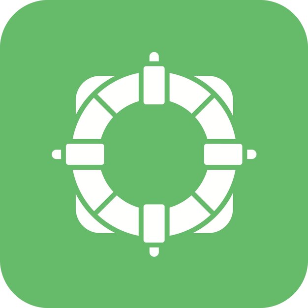 El icono vectorial de Life Raft se puede usar para el conjunto de iconos de Inmigración