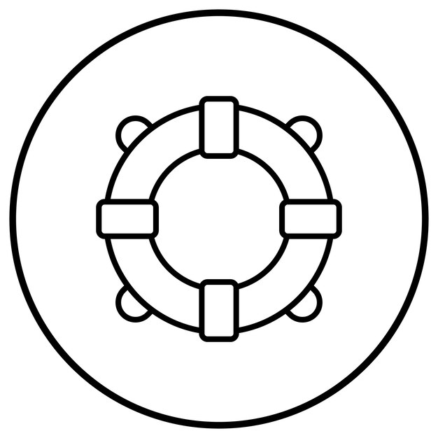 El icono vectorial de Lifebuoy se puede usar para el conjunto de iconos de inicio de negocios