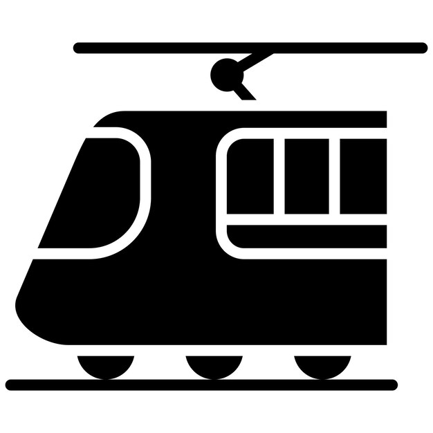 El icono vectorial de Light Rail se puede usar para el conjunto de iconos del Día de la Tierra