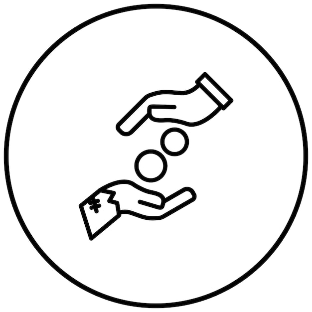 El icono vectorial de limosna se puede usar para el conjunto de iconos de sin techo