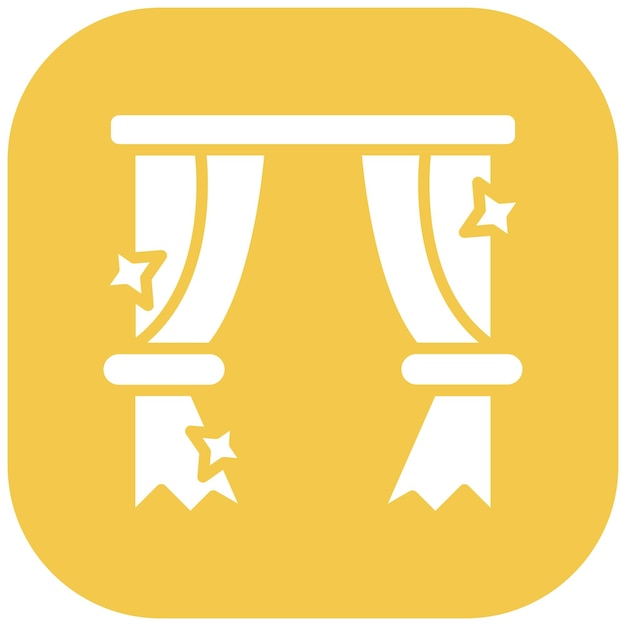 El icono vectorial de limpieza de cortinas se puede utilizar para la limpieza y el conjunto de iconos de despojo