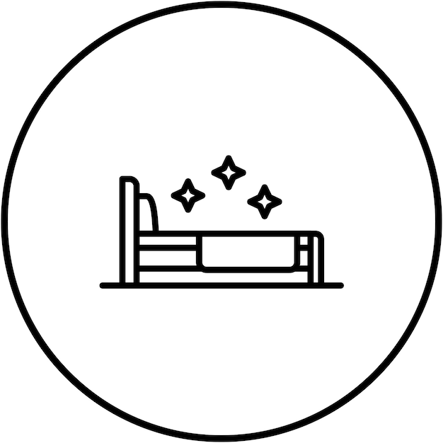 El icono vectorial de limpieza del dormitorio se puede utilizar para la limpieza y el conjunto de iconos de desempolvado