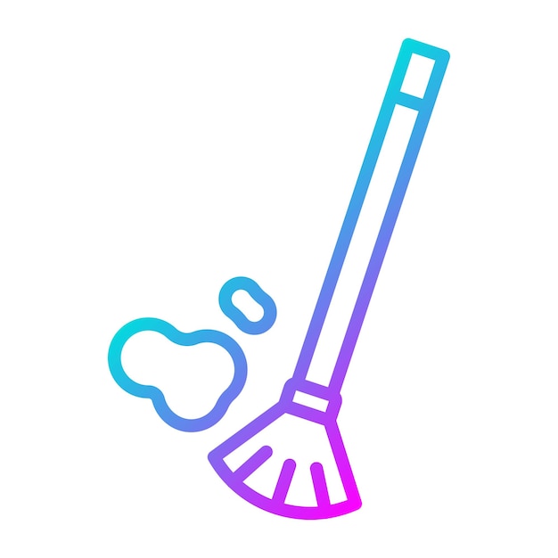 El icono vectorial de limpieza de escoba se puede usar para el conjunto de iconos de limpia de la casa