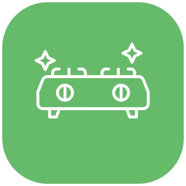 El icono vectorial de limpieza de la estufa se puede utilizar para la limpieza y el conjunto de iconos de limpio