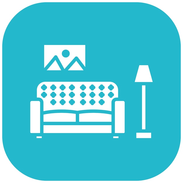 El icono vectorial de limpieza de la sala de estar se puede utilizar para la limpieza y el conjunto de íconos de limpio