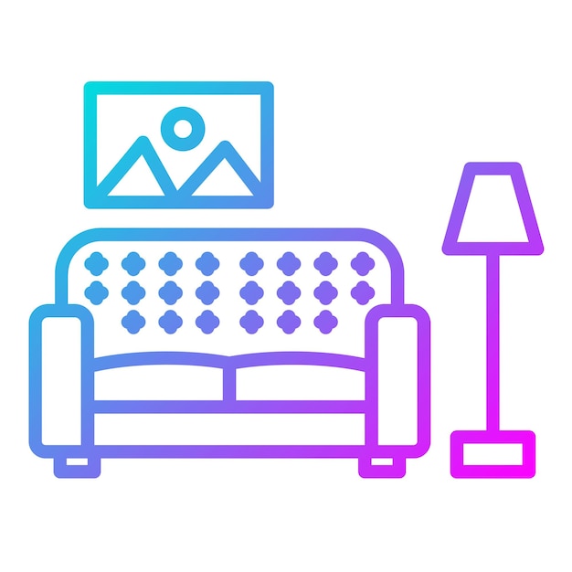 El icono vectorial de limpieza de la sala de estar se puede utilizar para la limpieza y el conjunto de íconos de limpio