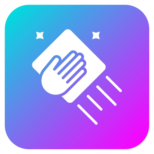 El icono vectorial de limpieza de la tela se puede usar para el conjunto de iconos de limpia de la casa