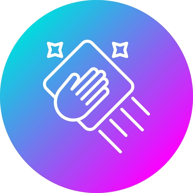 El icono vectorial de limpieza de la tela se puede usar para el conjunto de iconos de limpia de la casa