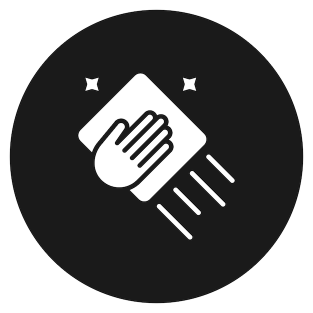 El icono vectorial de limpieza de la tela se puede usar para el conjunto de iconos de limpia de la casa