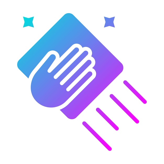 El icono vectorial de limpieza de la tela se puede usar para el conjunto de iconos de limpia de la casa