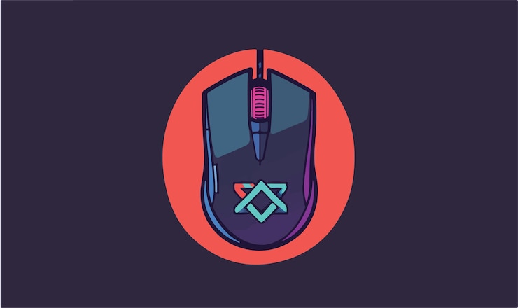 Vector icono vectorial lindo de un ratón de juego con símbolo de infinito