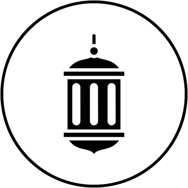 El icono vectorial de la linterna árabe se puede usar para el conjunto de iconos de Ramadán
