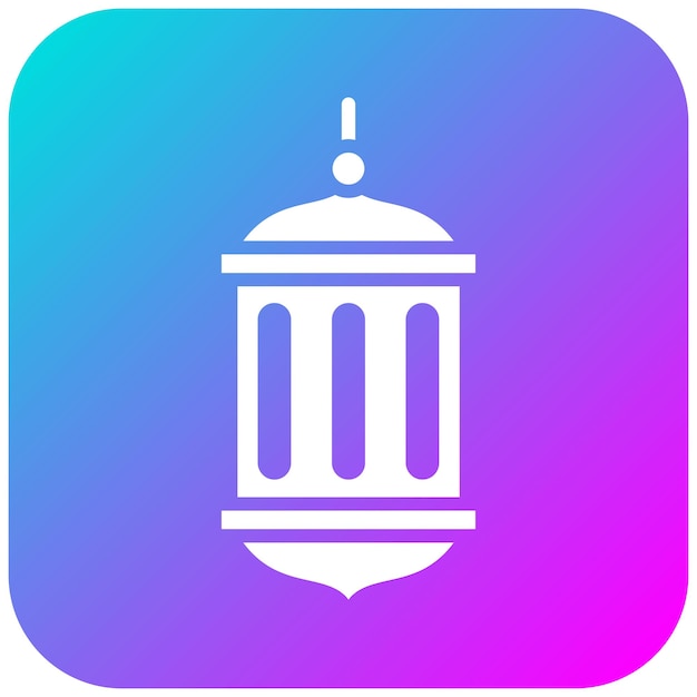 El icono vectorial de la linterna árabe se puede usar para el conjunto de iconos de Ramadán