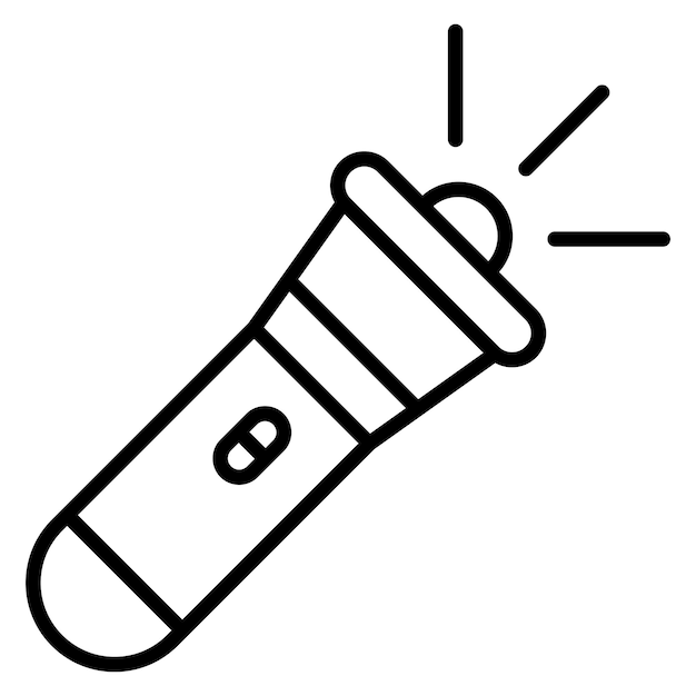 El icono vectorial de la linterna se puede usar para el conjunto de iconos de mejoras para el hogar