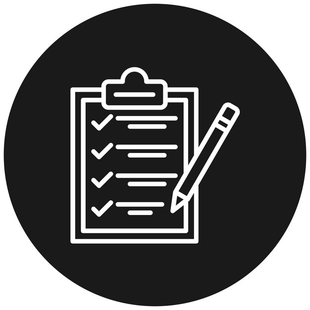 El icono vectorial de la lista de comprobación se puede utilizar para el conjunto de iconos de compras y comercio electrónico