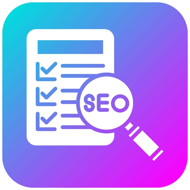 El icono vectorial de la lista de comprobación SEO se puede utilizar para el conjunto de iconos de marketing