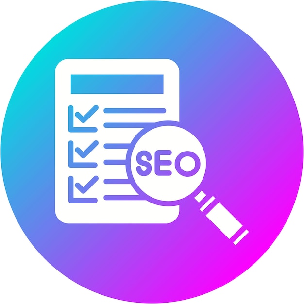 El icono vectorial de la lista de comprobación SEO se puede utilizar para el conjunto de iconos de marketing