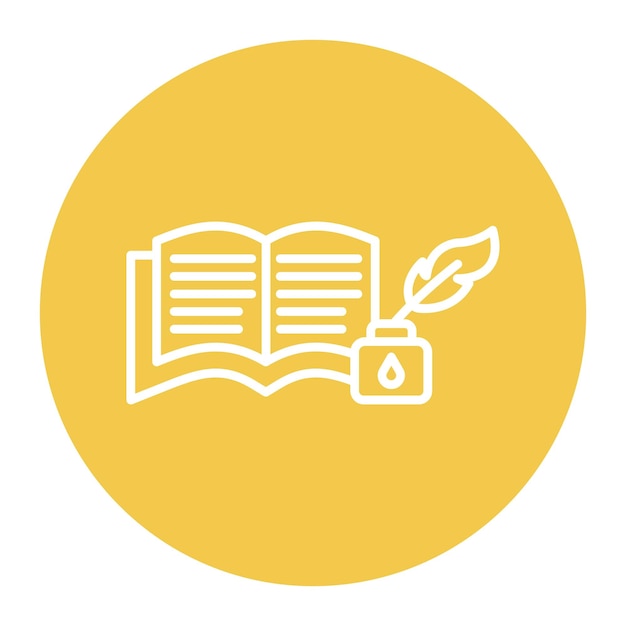 El icono vectorial de literatura contemporánea se puede utilizar para el conjunto de iconos de literatura