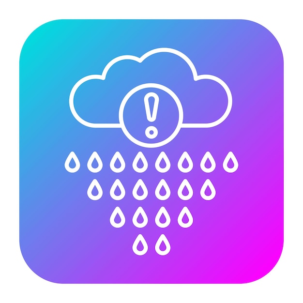 El icono vectorial de la lluvia ácida se puede usar para el conjunto de iconos de desastres naturales