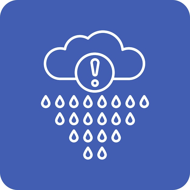 El icono vectorial de la lluvia ácida se puede usar para el conjunto de iconos de desastres naturales
