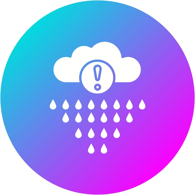 El icono vectorial de la lluvia ácida se puede usar para el conjunto de iconos de desastres naturales