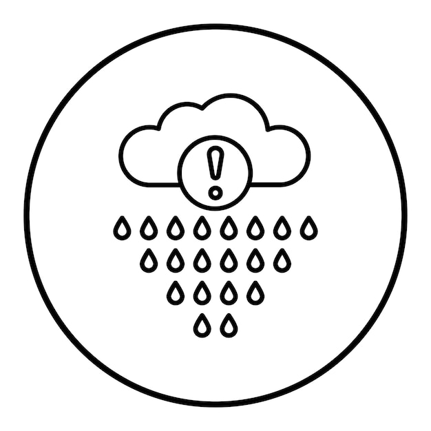 El icono vectorial de la lluvia ácida se puede usar para el conjunto de iconos de desastres naturales