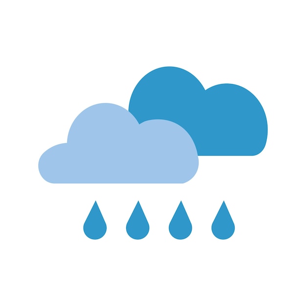 icono vectorial de lluvia de nubes