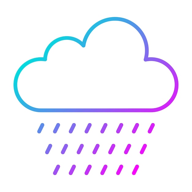 Vector el icono vectorial de la lluvia se puede usar para el conjunto de iconos de otoño