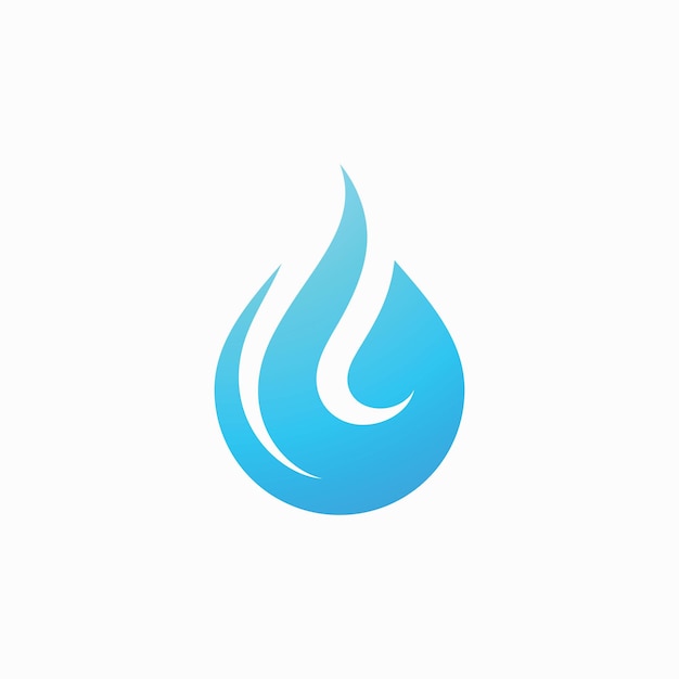 Icono vectorial del logotipo de la gota de agua