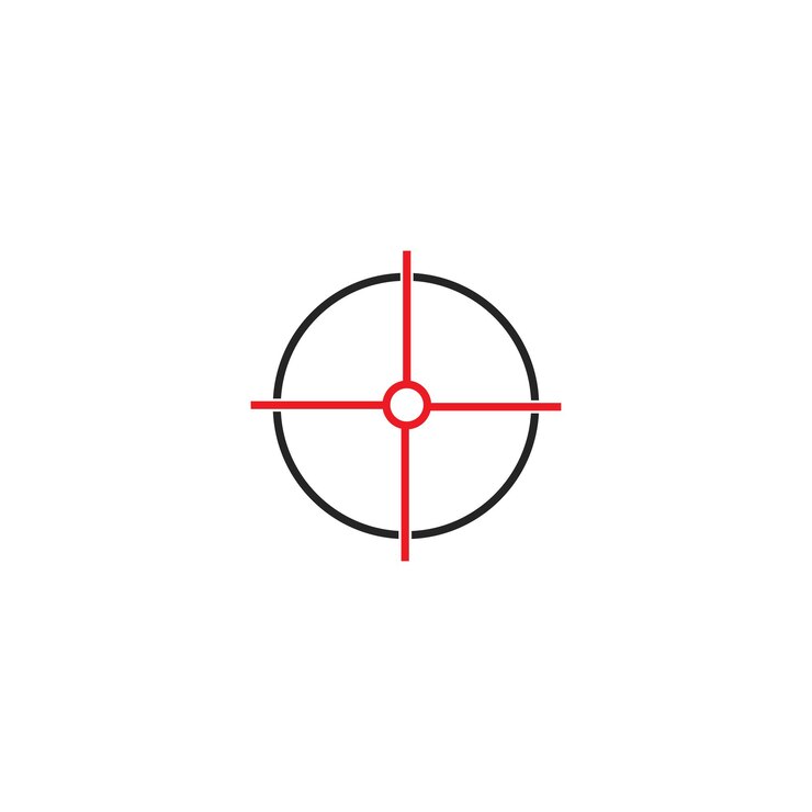 Vector icono vectorial del logotipo del objetivo de disparo en un diseño simple