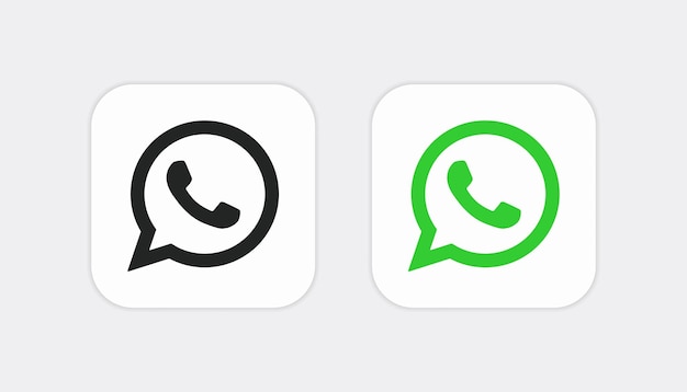 Icono vectorial del logotipo de las redes sociales de WhatsApp
