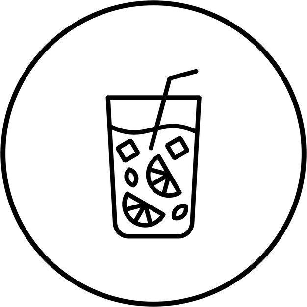 El icono vectorial de Long Island se puede usar para el conjunto de iconos de bebidas