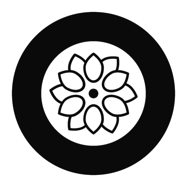 El icono vectorial de Lotus se puede usar para el conjunto de iconos de Spa