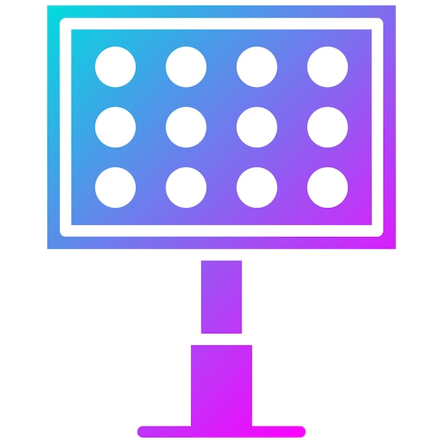 El icono vectorial de luces del estadio se puede usar para el conjunto de iconos de rugby
