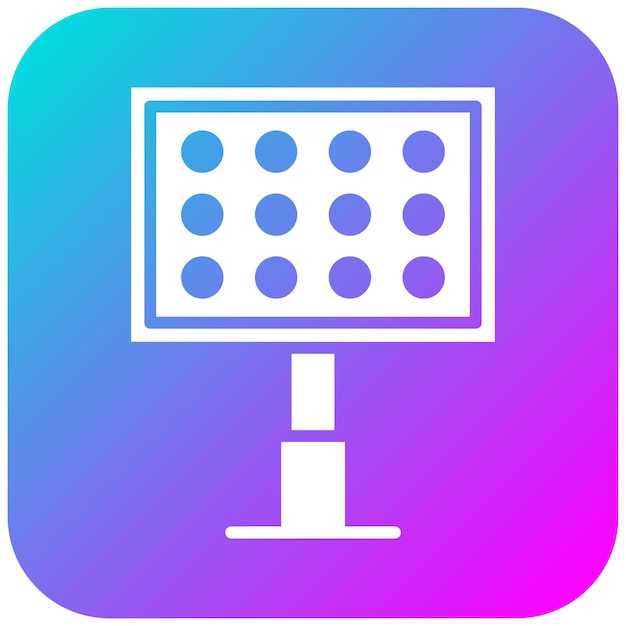 El icono vectorial de luces del estadio se puede usar para el conjunto de iconos de rugby