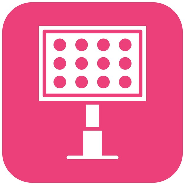 El icono vectorial de luces del estadio se puede usar para el conjunto de iconos de rugby