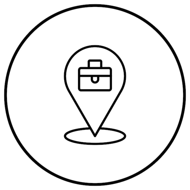 El icono vectorial del lugar de trabajo se puede utilizar para el conjunto de iconos de recursos humanos