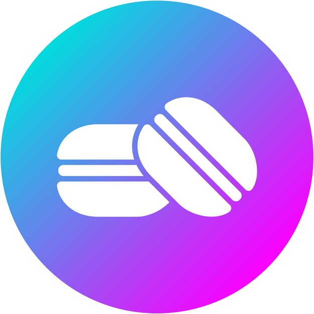 El icono vectorial de macarrones se puede usar para el conjunto de iconos de dulces y caramelos