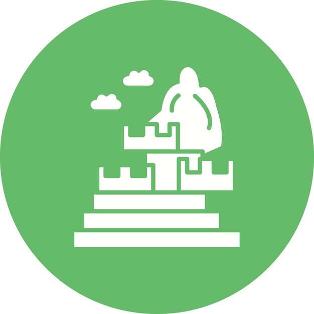 El icono vectorial de Machu Picchu se puede usar para el conjunto de iconos de puntos de referencia