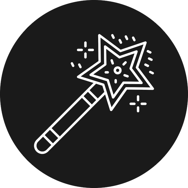 El icono vectorial de Magic Stick se puede usar para el conjunto de iconos de bebé