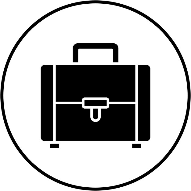 El icono vectorial de la maleta se puede usar para el conjunto de iconos de inmigración