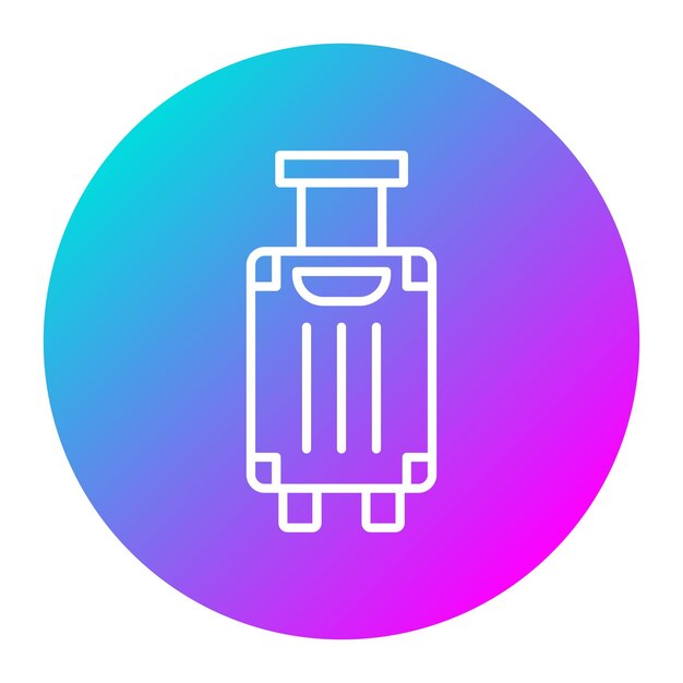 El icono vectorial de la maleta se puede utilizar para el conjunto de iconos de la agencia de viajes