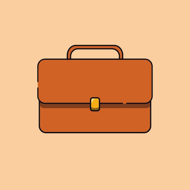 Icono vectorial de maletín para negocios y finanzas Iconografía plana de alta calidad
