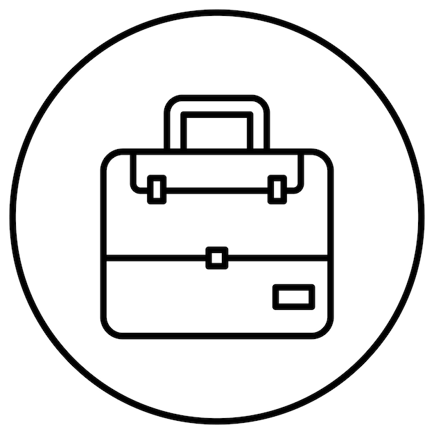 El icono vectorial del maletín se puede utilizar para el conjunto de iconos de educación