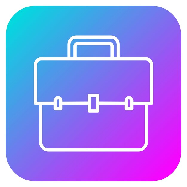 El icono vectorial del maletín se puede utilizar para el conjunto de iconos de papelería de la oficina