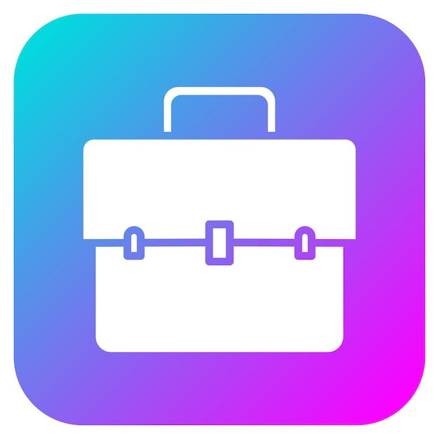 El icono vectorial del maletín se puede utilizar para el conjunto de iconos de papelería de la oficina