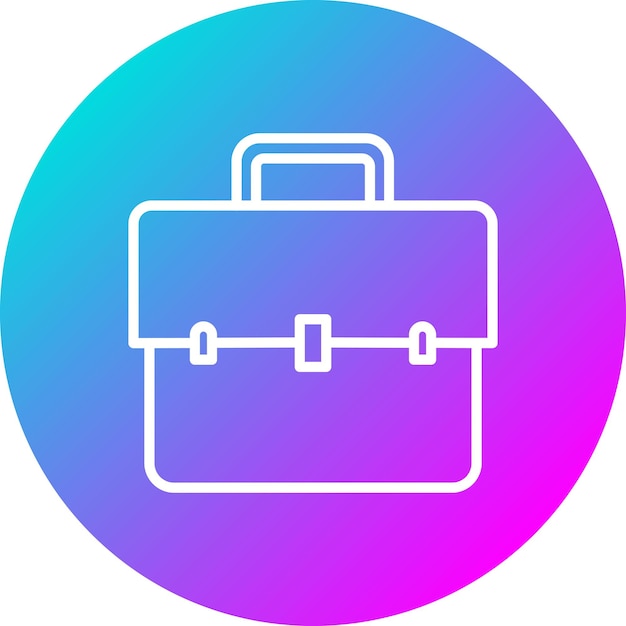 El icono vectorial del maletín se puede utilizar para el conjunto de iconos de papelería de la oficina