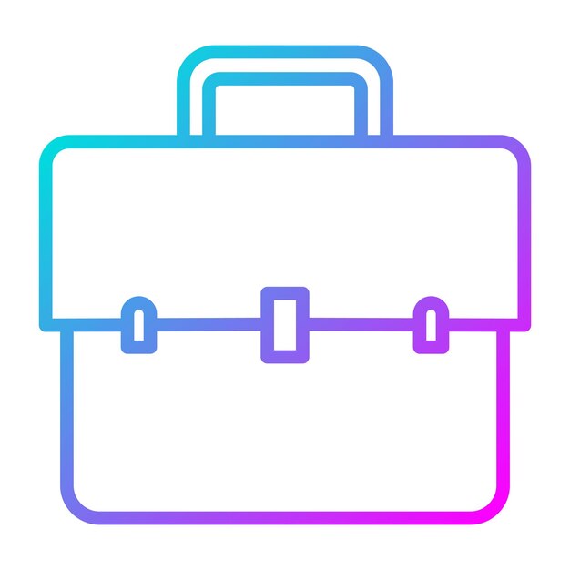 El icono vectorial del maletín se puede utilizar para el conjunto de iconos de papelería de la oficina